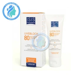 KCN Isis Pharma Uveblock 80 Invisible Cream SPF50+ 40ml (màu trắng)