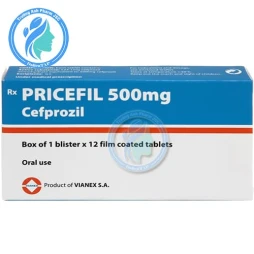 Pricefil 500mg - Thuốc điều trị nhiễm khuẩn đường hô hấp