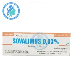 Sovalimus 0,03% 10g - Thuốc mỡ trị chàm thể tạng hiệu quả