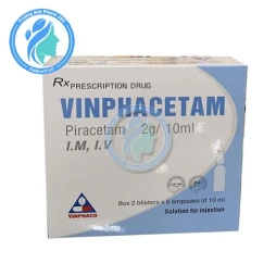Vinphacetam 2g/10ml Vinphaco - Thuốc điều trị triệu chứng rung giật cơ