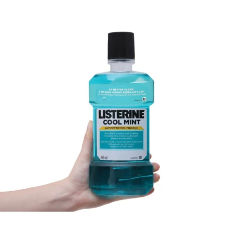 Nước súc miệng Listerine Cool Mint 750ml - Chai lớn tiết kiệm hơn