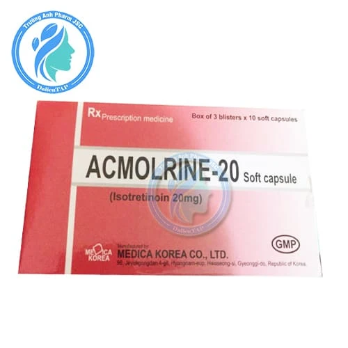 Acmolrine - 20 - Thuốc điều trị trứng cá mức độ nặng