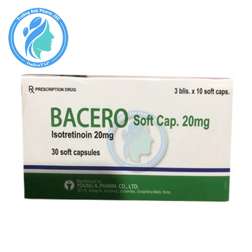 Bacero 20mg (Isotrentinoin) - Điều trị mụn trứng cá nặng