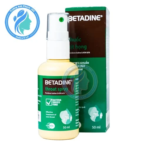 Betadine Throat Spray 50ml - Điều trị nhiễm trùng niêm mạc miệng