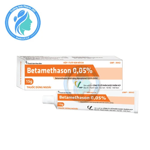 Betamethason 0.05 % 15g VCP - Chống viêm, ngứa, dị ứng trên da