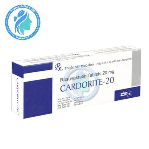 Cardorite - 20 - Thuốc điều trị tăng cholesterol máu