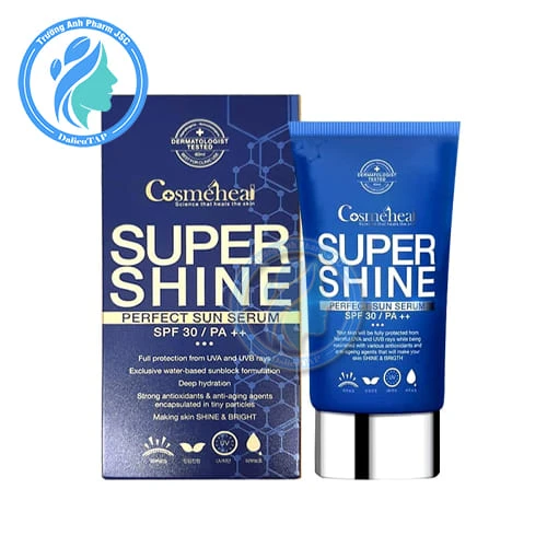 CosmeHeal Super Shine Perfect Sun Serum 60ml - Serum dưỡng da chống nắng