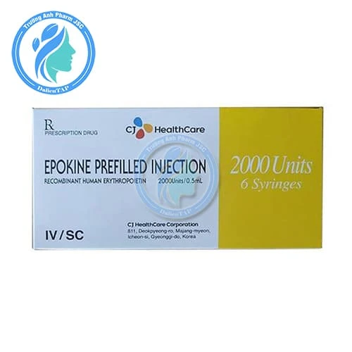 Epokine Prefilled Injection 2000Units/0.5ml - Thuốc dùng bệnh nhân thiếu máu trong quá trình điều trị