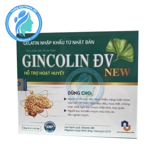 Gincolin ĐV New - Hỗ trợ hoạt huyết, tăng cường tuần hoàn não