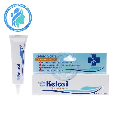 Kelosil gel 10g - Gel ngăn ngừa sẹo phì đại và sẹo lồi