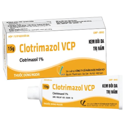 Clotrimazol VCP 15g - Kem bôi điều trị nước ăn chân, nấm da