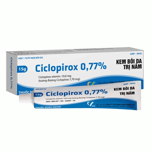 Ciclopirox 0.77% 15g VCP - Kem chuyên trị các bệnh nấm da