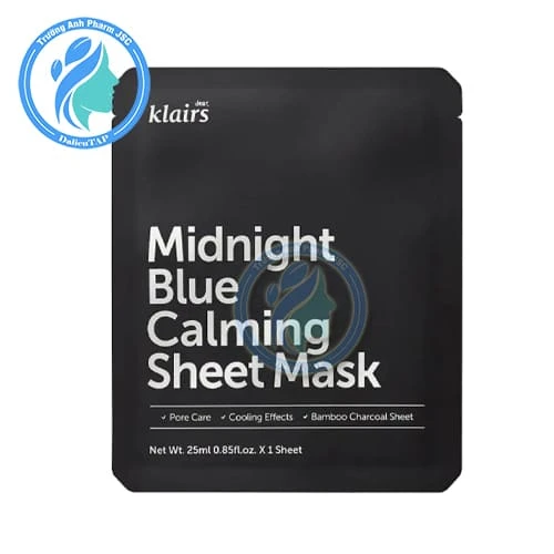 Klairs Mignight Blue Calming Sheet Mask - Mặt nạ dưỡng ẩm và phục hồi da