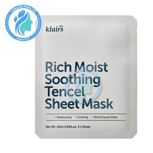 Klairs Rich Moist Soothing Tencel Sheet Mask - Mặt nạ dưỡng ẩm