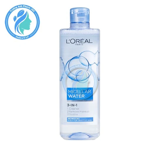 L'Oreal Micellar Water Refreshing 3-In-1 400ml - Nước tẩy trang cho da dầu