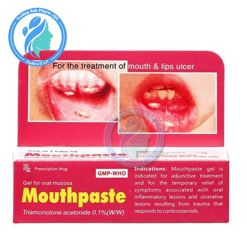 Mouthpaste 5g - Điều trị viêm loét niêm mạc miệng và môi
