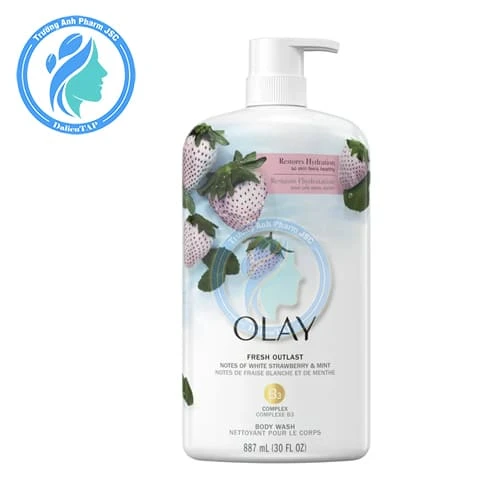 Olay Fresh Outlast White Strawberry & Mint Body Wash 887ml - Sữa tắm dưỡng ẩm