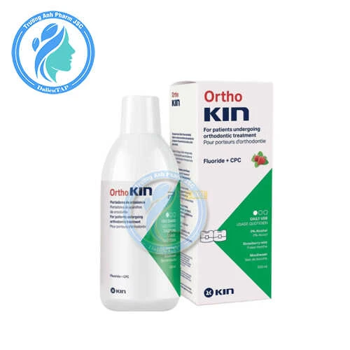 Ortho Kin 500ml - Nước súc miệng có kháng khuẩn, ngăn ngừa mảng bám