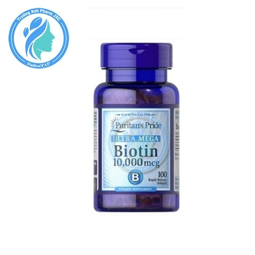 Puritan's Pride Biotin 10000mcg (100 viên) - Viên uống dưỡng da, giảm rụng tóc