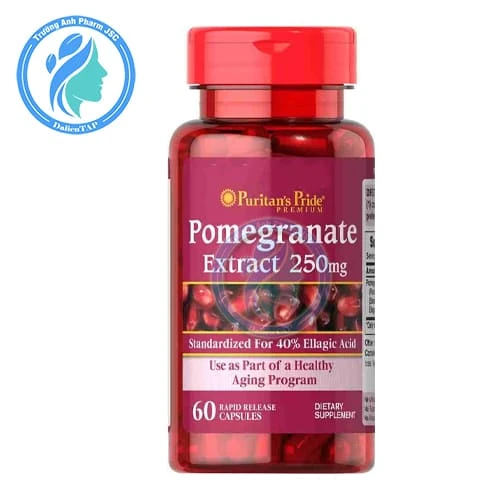 Puritan's Pride Pomegranate Extract 250mg (60 viên) - Viên uống chống nắng, dưỡng da