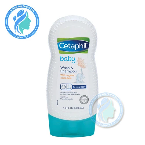 Sữa tắm gội cho trẻ Cetaphil Baby Wash & Shampoo Calendula 230ml - Giúp bảo vệ da bé