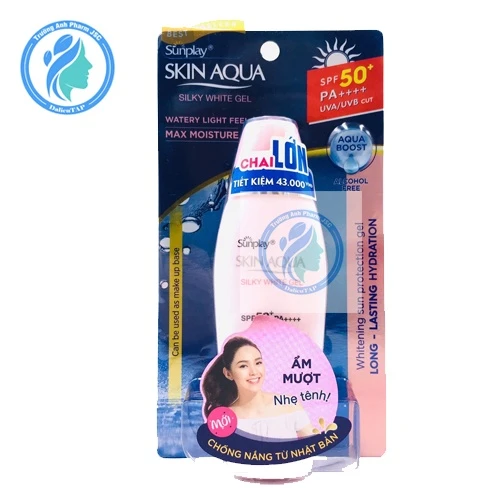 Kem chống nắng Sunplay Skin Aqua Silky White Gel - Watery Light Feel Max Moisture 30g
