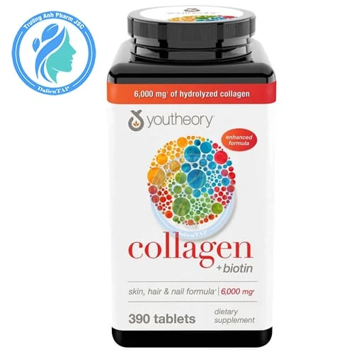 Viên uống Youtheory Collagen Biotin 6000mg - Ngăn ngừa lão hóa