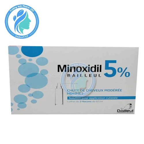 Minoxidil Bailleul 5% 60ml - Thuốc xịt trị rụng tóc, hói đầu