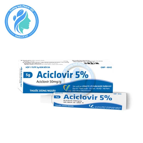 Aciclovir 5% 5g VCP - Điều trị nhiễm Herpes simplex da hiệu quả