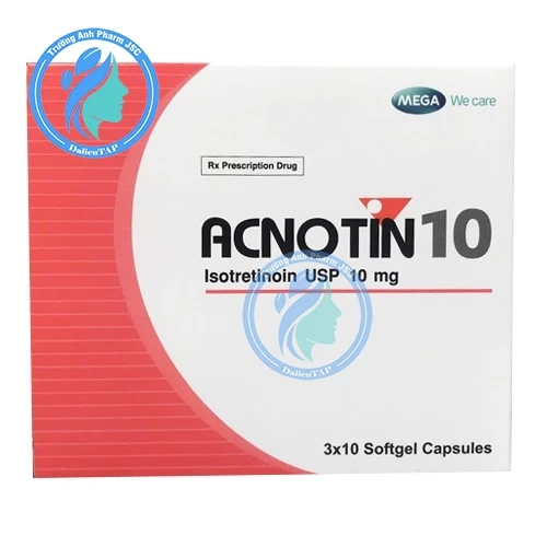 Acnotin 10mg - Thuốc điều trị mụn trứng cá nặng của Thái Lan