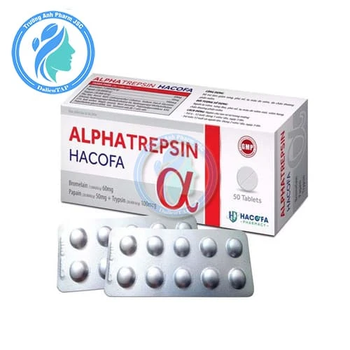 Alphatrepsin Hacofa - Hỗ trợ làm giảm sưng, phù nề, tụ máu