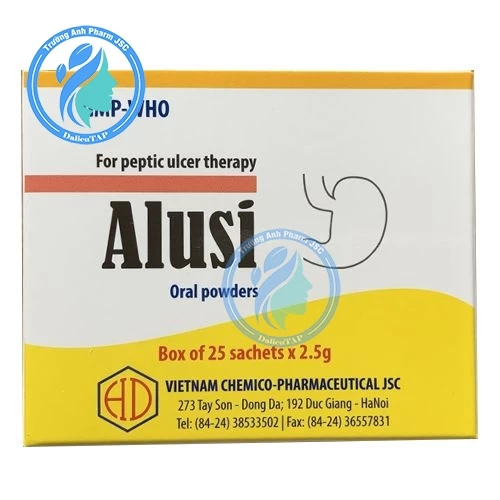 Alusi (thuốc bột) - Thuốc điều trị viêm loét dạ dày tá tràng