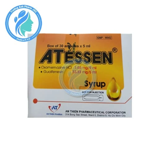 Atessen Hộp 30 Ống 5ml An Thiên Pharma - Điều trị triệu chứng ho khan