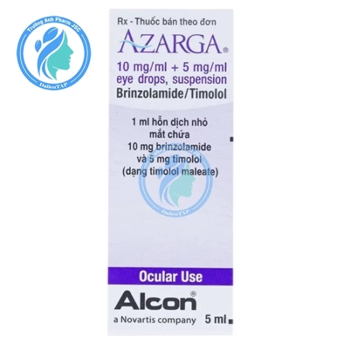 Azarga 5ml - Thuốc nhỏ giúp giảm nhãn áp, khắc phục các tật ở mắt