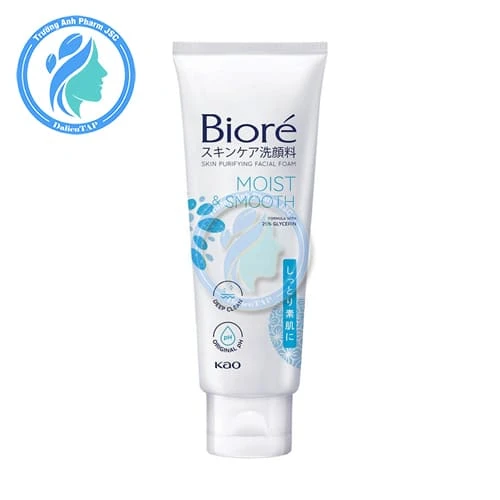 Bioré Skin Purifying Facial Foam - Moist & Smooth 100g - Sữa rửa mặt làm sạch da