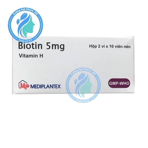 Biotin 5mg Mediplantex - Viên uống bổ sung Vitamin H (10 hộp)
