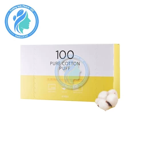 Bông Cotton A'Pieu 100 Cotton Pad (100Ea) - Giúp làm sạch da