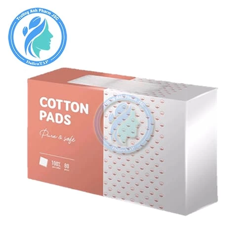 Bông Cotton Beauty Box Cotton Pad Square Puffs (80 Miếng)