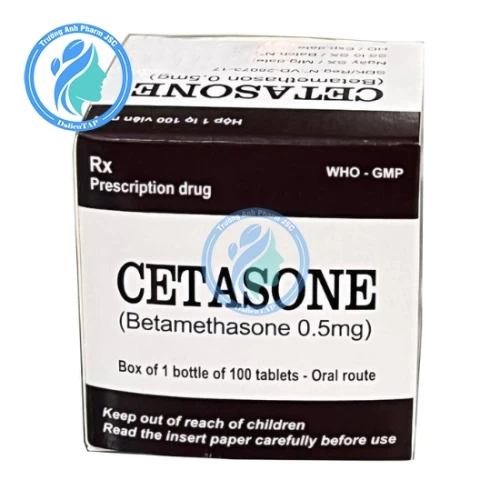 Cetasone - Thuốc điều trị bệnh xương khớp, nội tiết, hô hấp