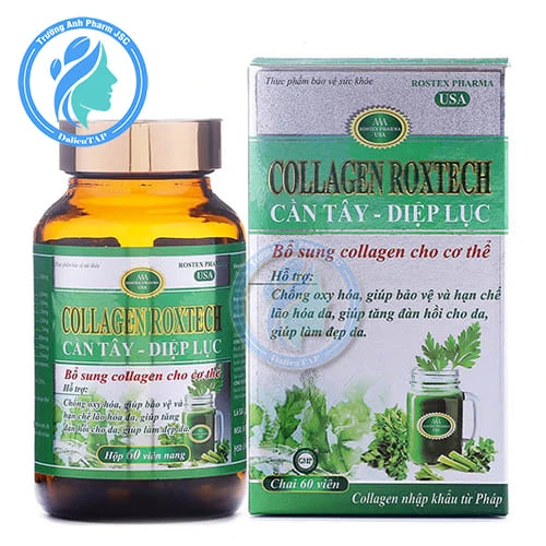 Collagen Roxtech Cần tây-Diệp lục Rostex (viên 3g)