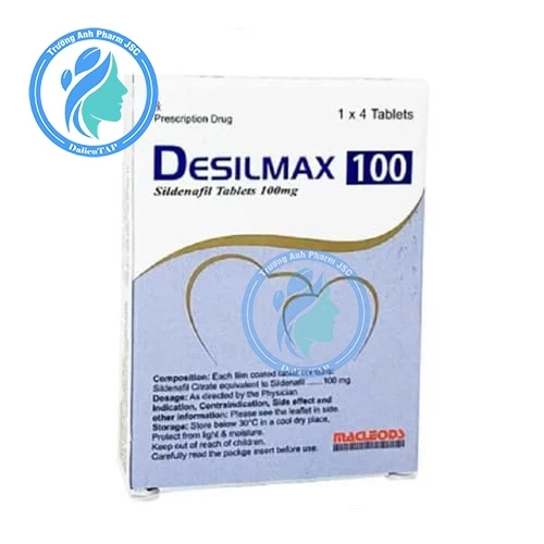 Desilmax 100 Macleods Pharm - Thuốc điều trị rối loạn chức năng cương dương