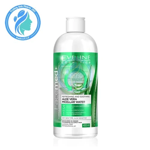 Eveline Facemed+ Aloe Vera Micellar Water 400ml - Nước tẩy trang của Ba Lan