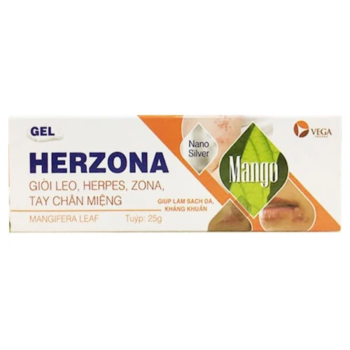 Gel Herzona 25g - GIúp điều trị các bệnh ngoài da hiệu quả của Vega Pharm