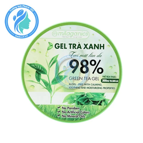 Gel Trà xanh Milaganics 300ml - Giúp dưỡng ẩm và làm dịu da