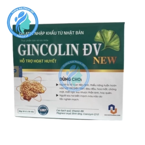 Gincolin ĐV New - Hỗ trợ hoạt huyết, tăng cường tuần hoàn não