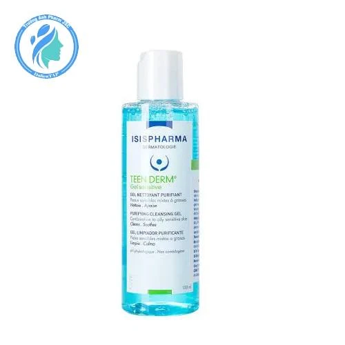 Isis Pharma Teen Derm Gel Sensitive 100ml - Gel rửa mặt ngăn ngừa mụn