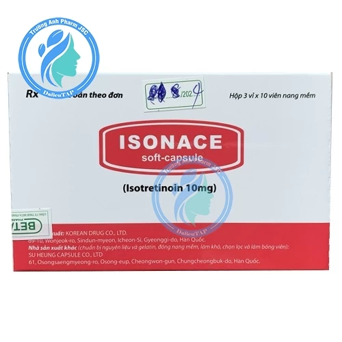 Isonace 10mg - Thuốc điều trị mụn trứng cá của Hàn Quốc