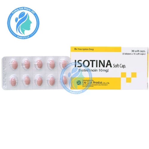 Isotina Soft Cap 10mg - Thuốc trị mụn trứng cá nặng của Hàn Quốc