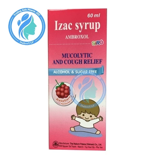 Izac Syrup Chai 60ml Nakorn Patana - Thuốc tiêu chất nhầy đường hô hấp