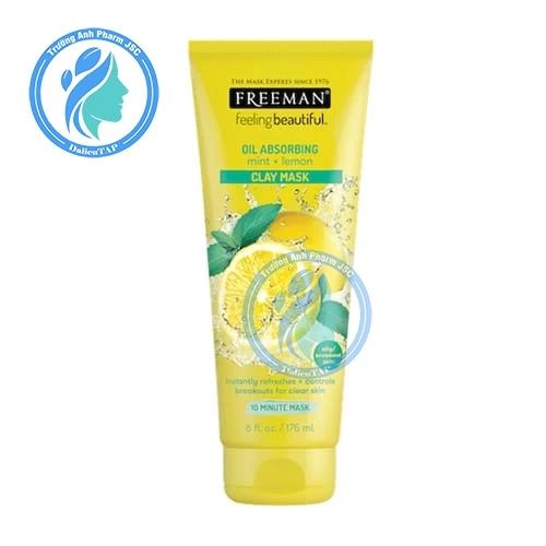 Mặt Nạ Đất Sét Freeman Oil Absorbing mint + lemon Clay Mask 175ml